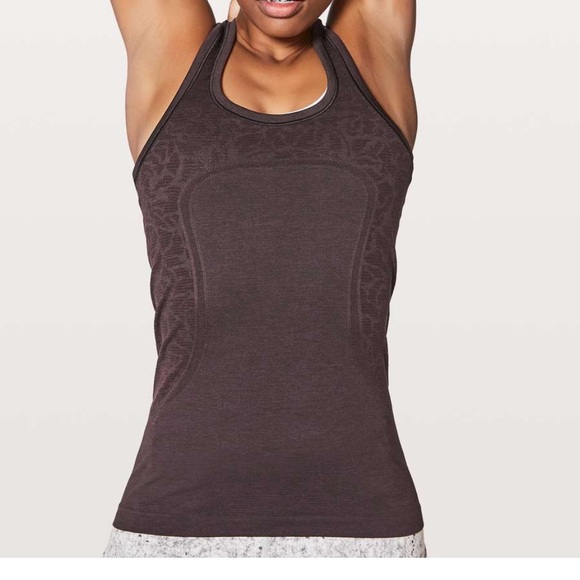 lululemon athletica Tops - New LULULEMON Swiftly Tank Black Cherry Floral 6